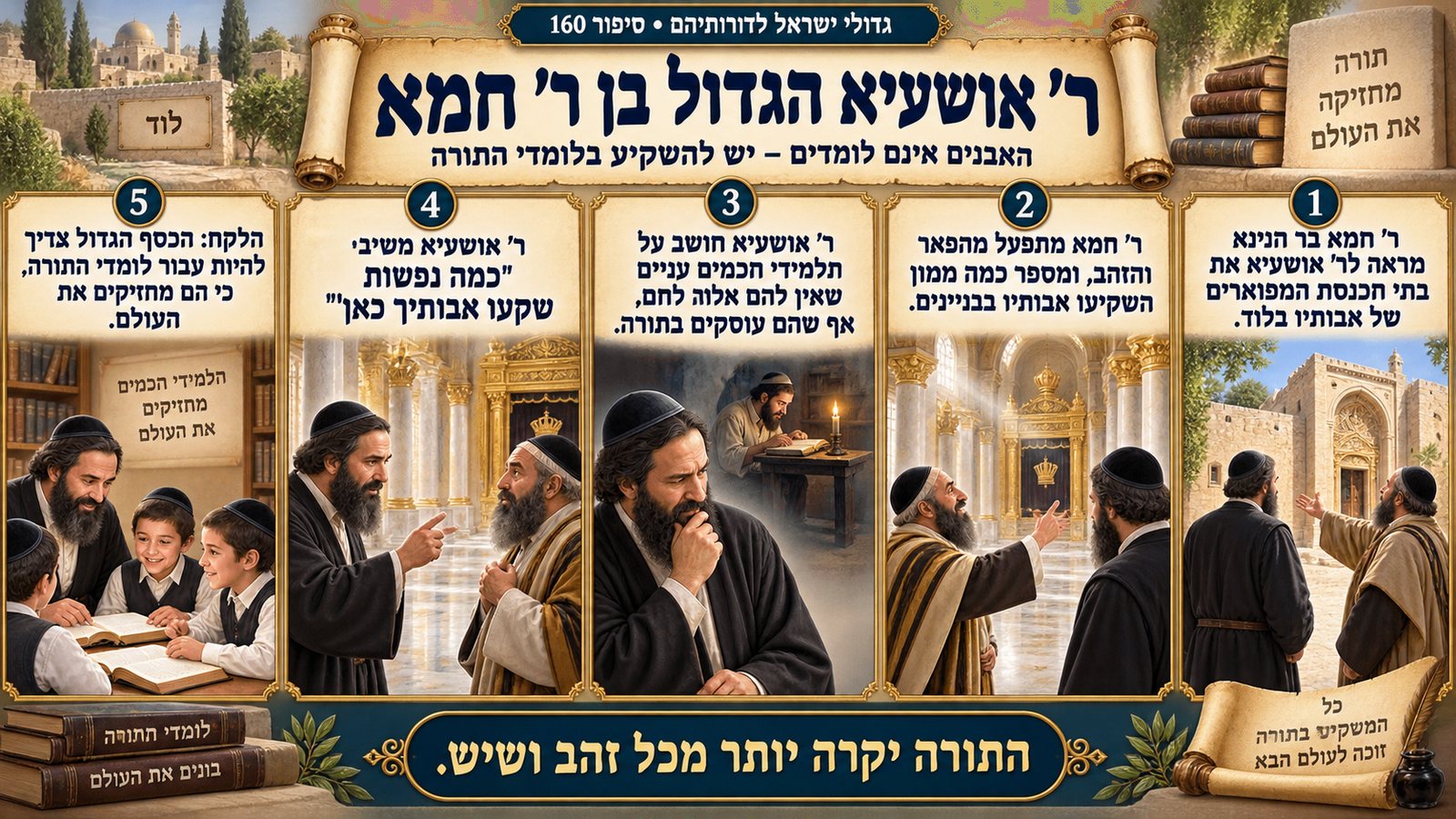 תמונת סיכום — ר' אושעיא הגדול בן ר' חמא: ר' אושעיא הגדול בן ר' חמא