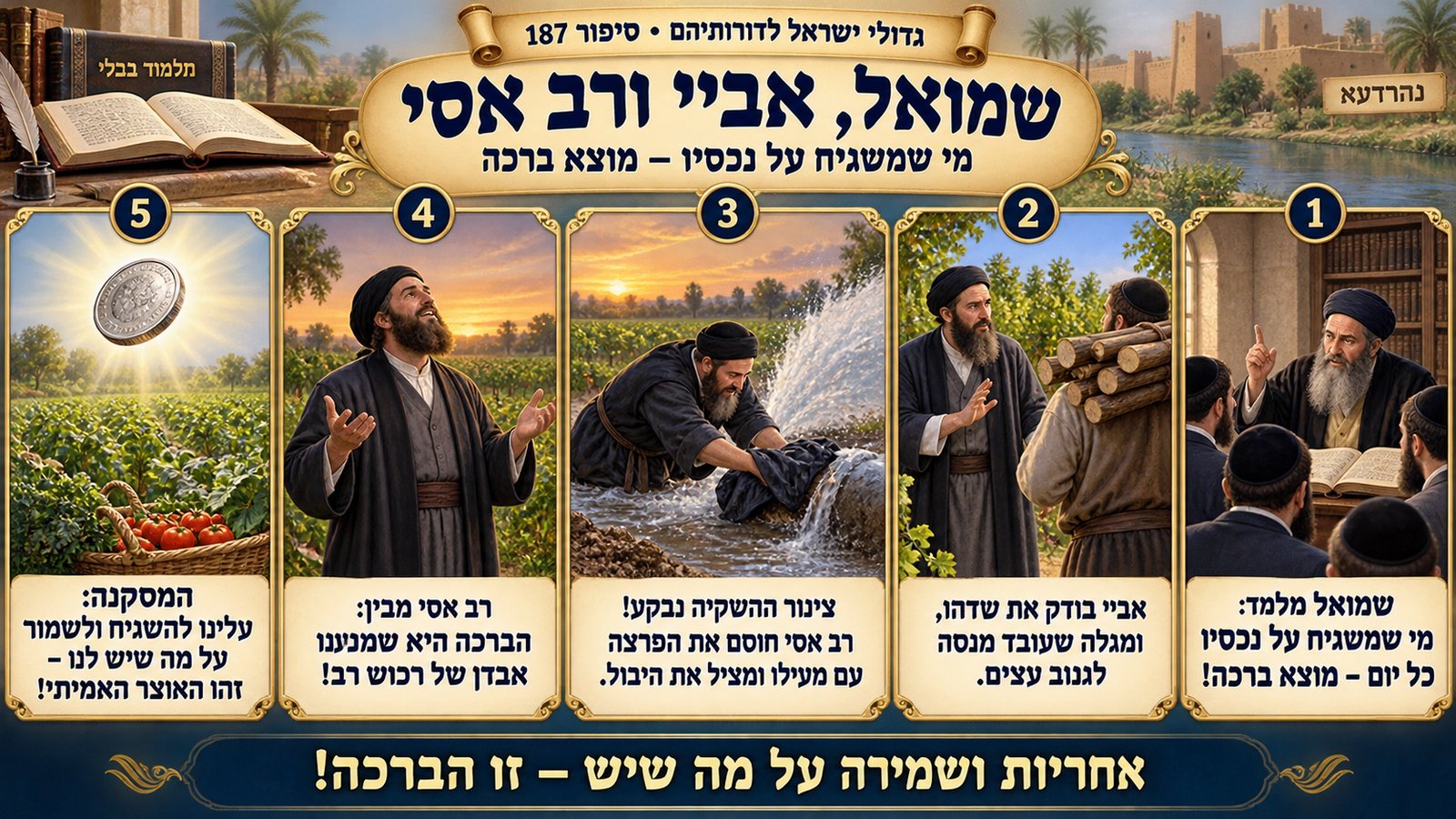 תמונת סיכום — שמואל, אביי ורב אסי: שמואל, אביי ורב אסי
