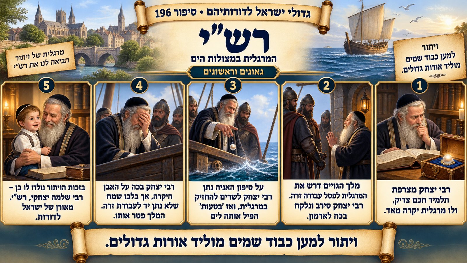 תמונת סיכום — גאונים וראשונים: רש"י