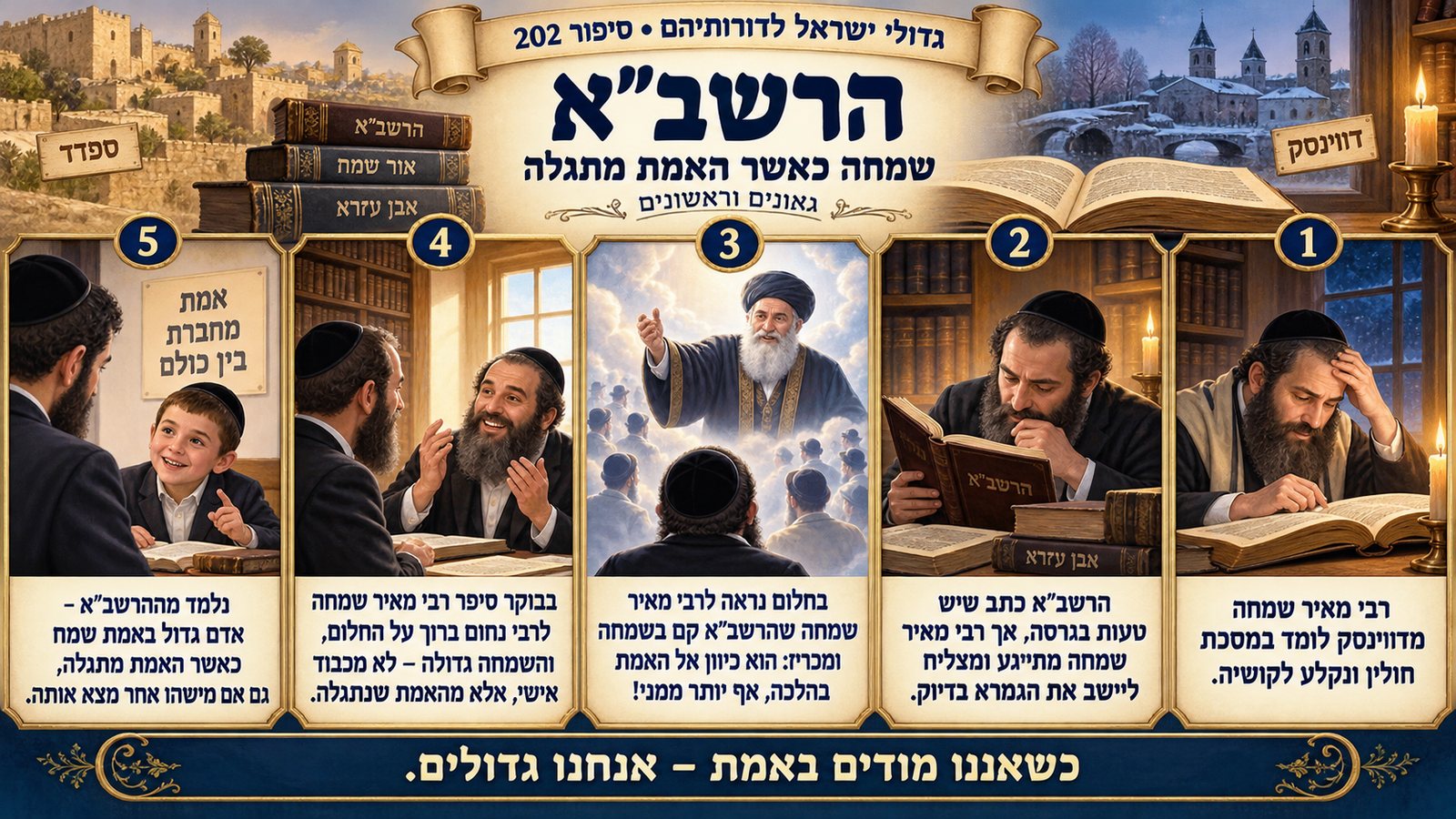תמונת סיכום — גאונים וראשונים: הרשב"א