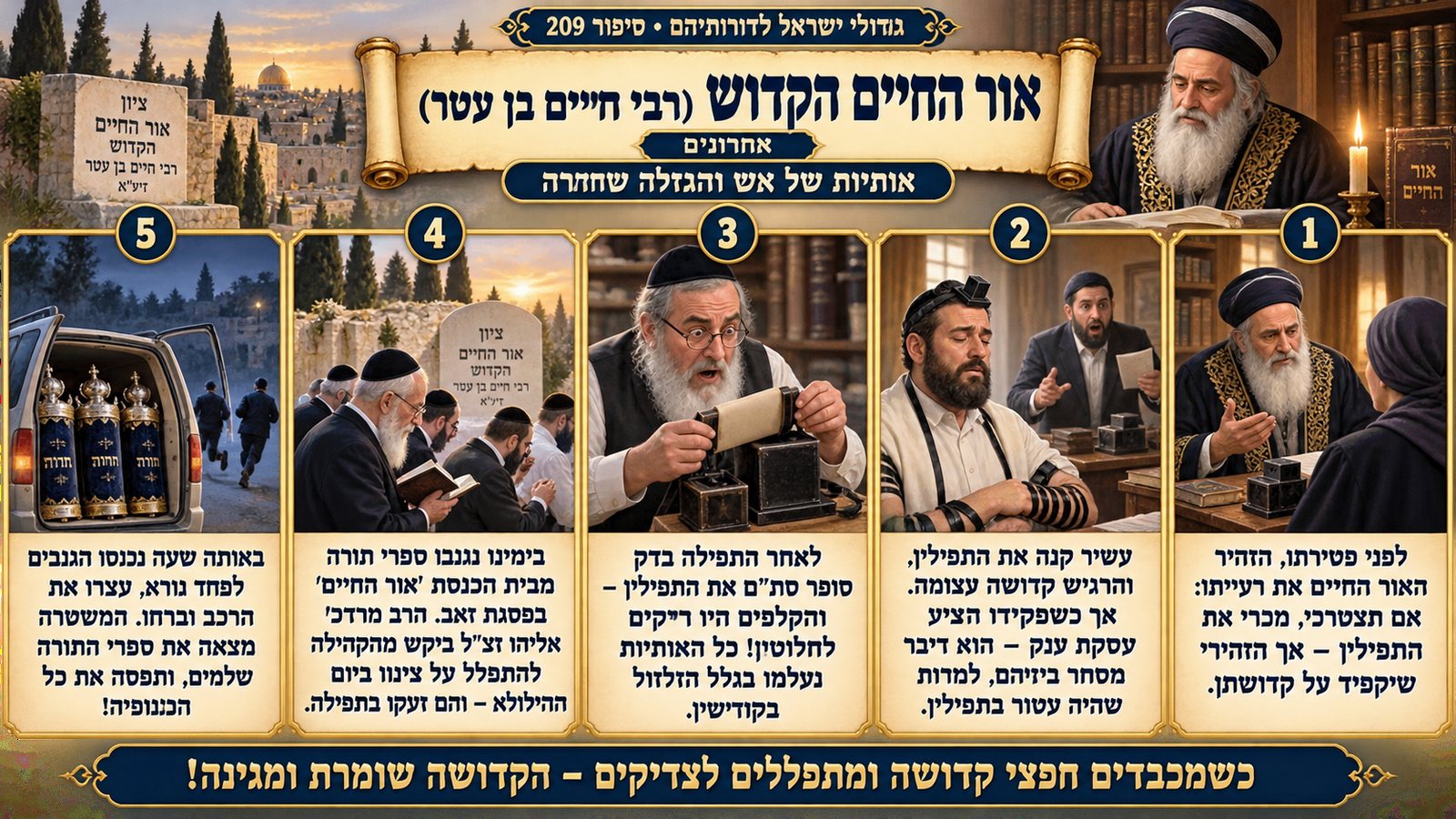 תמונת סיכום — אחרונים: אור החיים הקדוש (רבי חיים בן עטר)