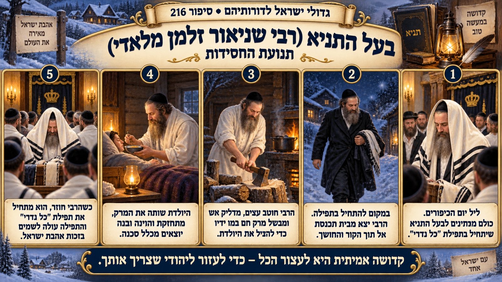 תמונת סיכום — תנועת החסידות: בעל התניא (רבי שניאור זלמן מלאדי)