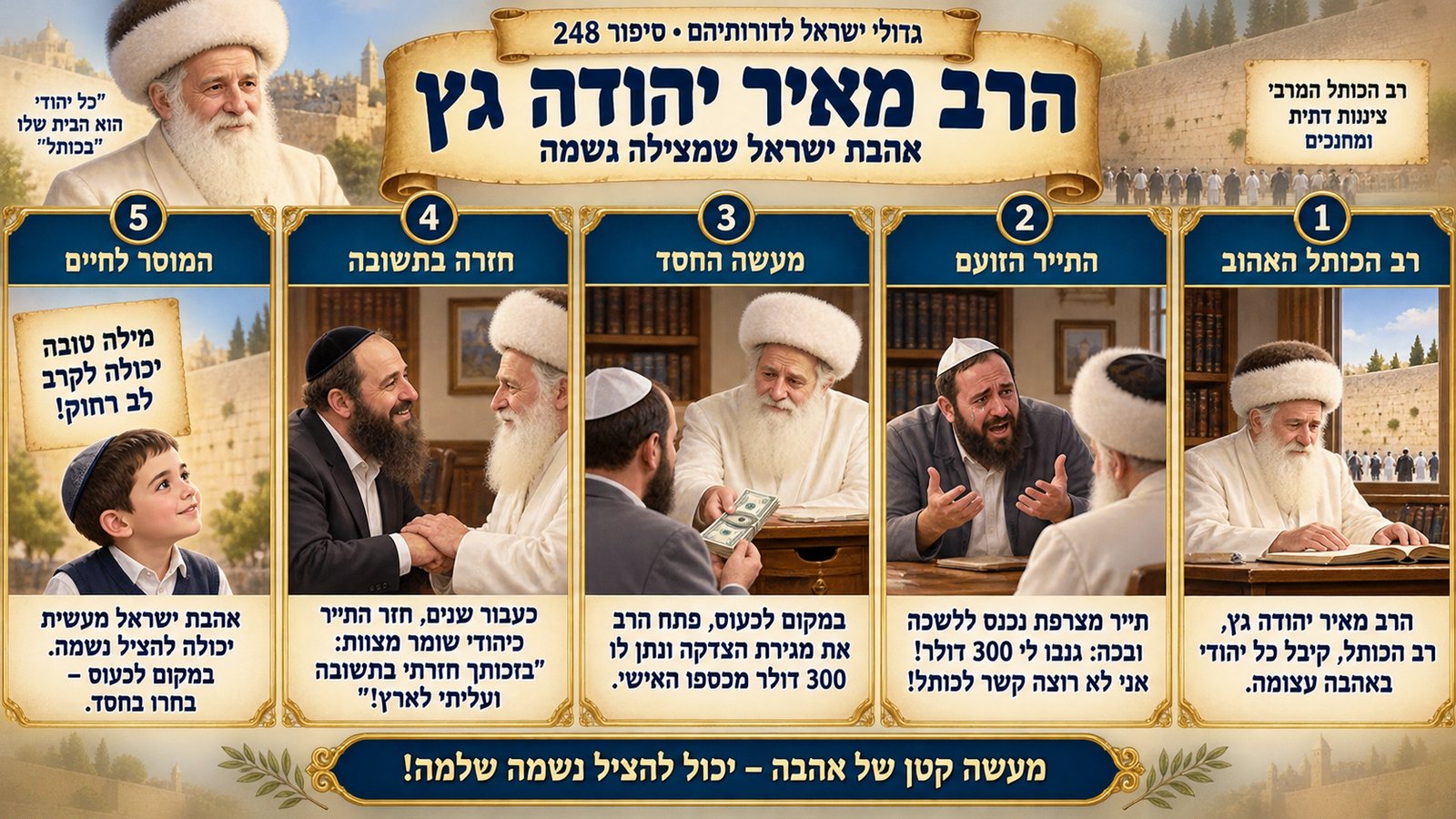 תמונת סיכום — ציונות דתית ומחנכים: הרב מאיר יהודה גץ
