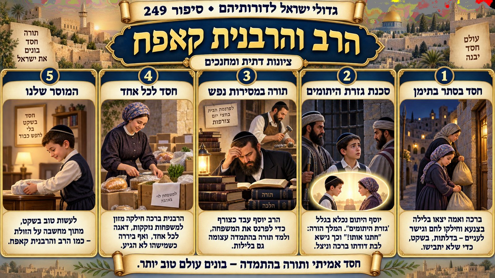 תמונת סיכום — ציונות דתית ומחנכים: הרב והרבנית קאפח