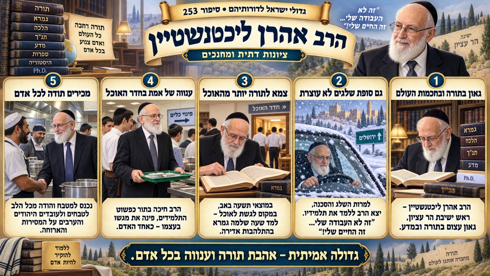 תמונת סיכום — ציונות דתית ומחנכים: הרב אהרן ליכטנשטיין