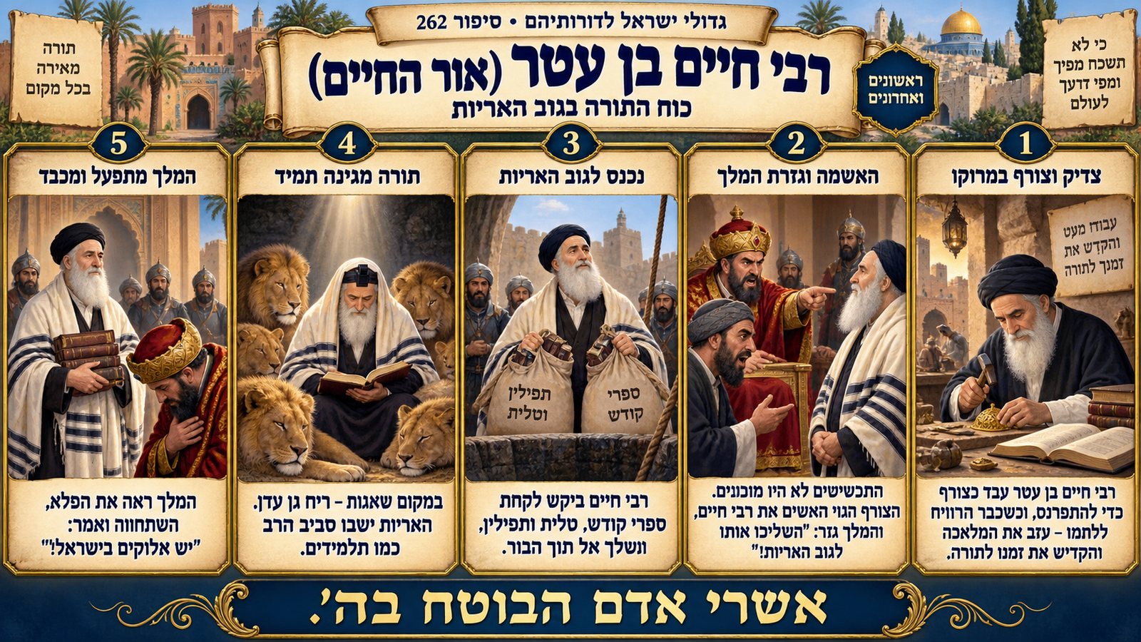 תמונת סיכום — ראשונים ואחרונים: רבי חיים בן עטר (אור החיים)