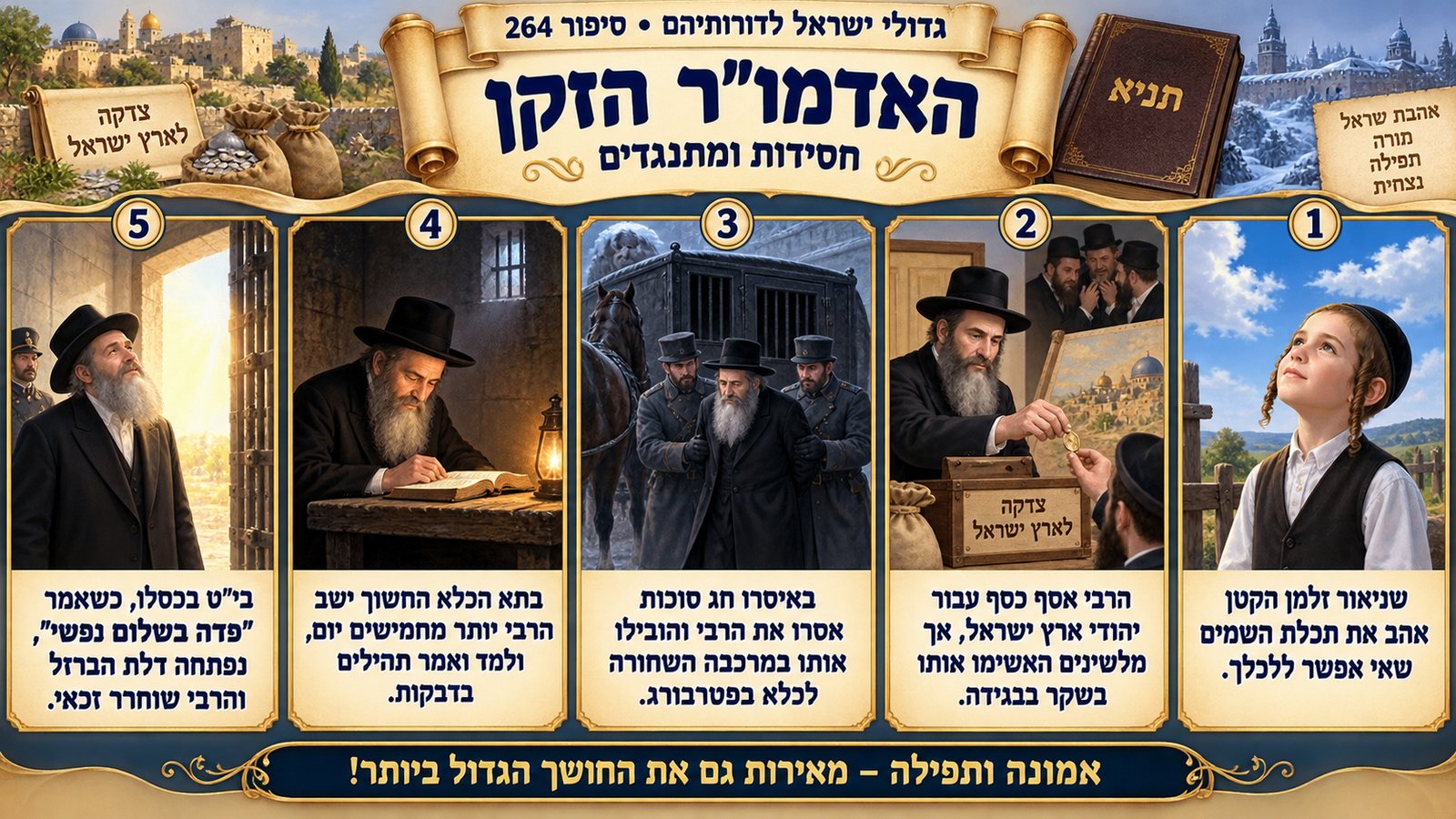 תמונת סיכום — חסידות ומתנגדים: האדמו"ר הזקן