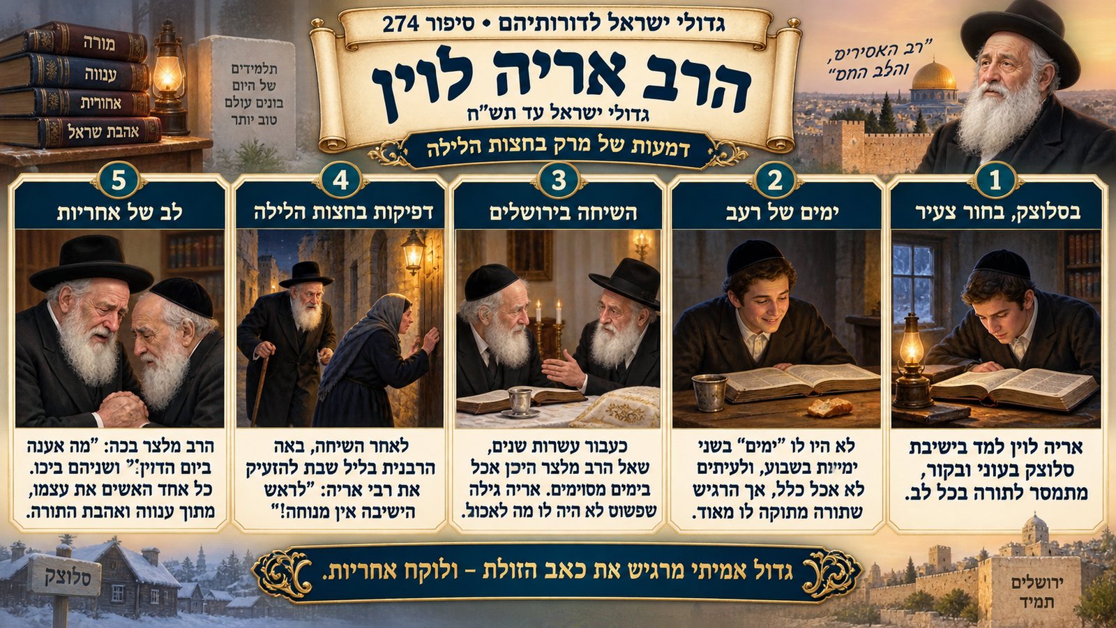 תמונת סיכום — גדולי ישראל עד תש"ח: הרב אריה לוין