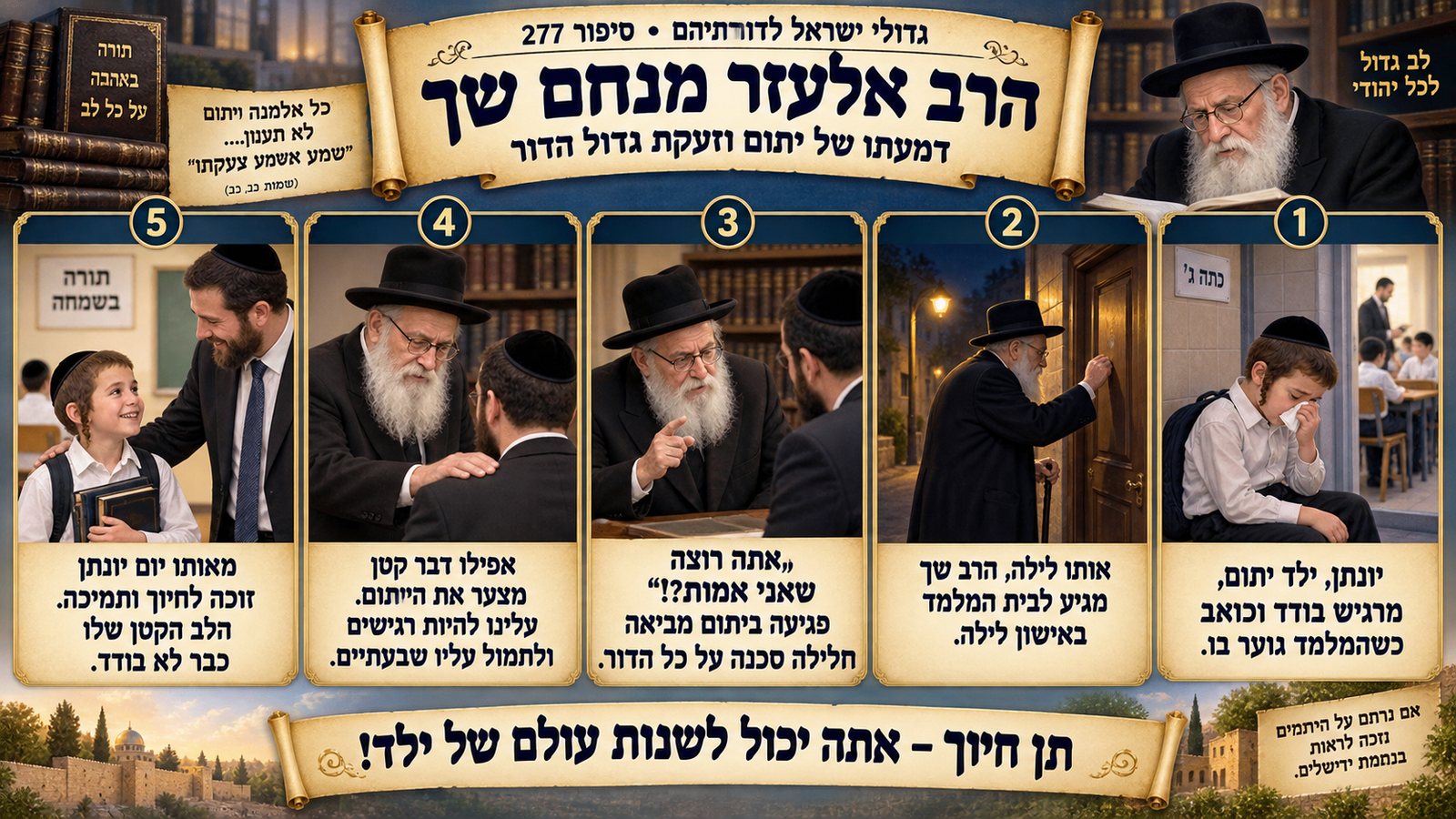תמונת סיכום — גדולי דורנו: הרב אלעזר מנחם שך