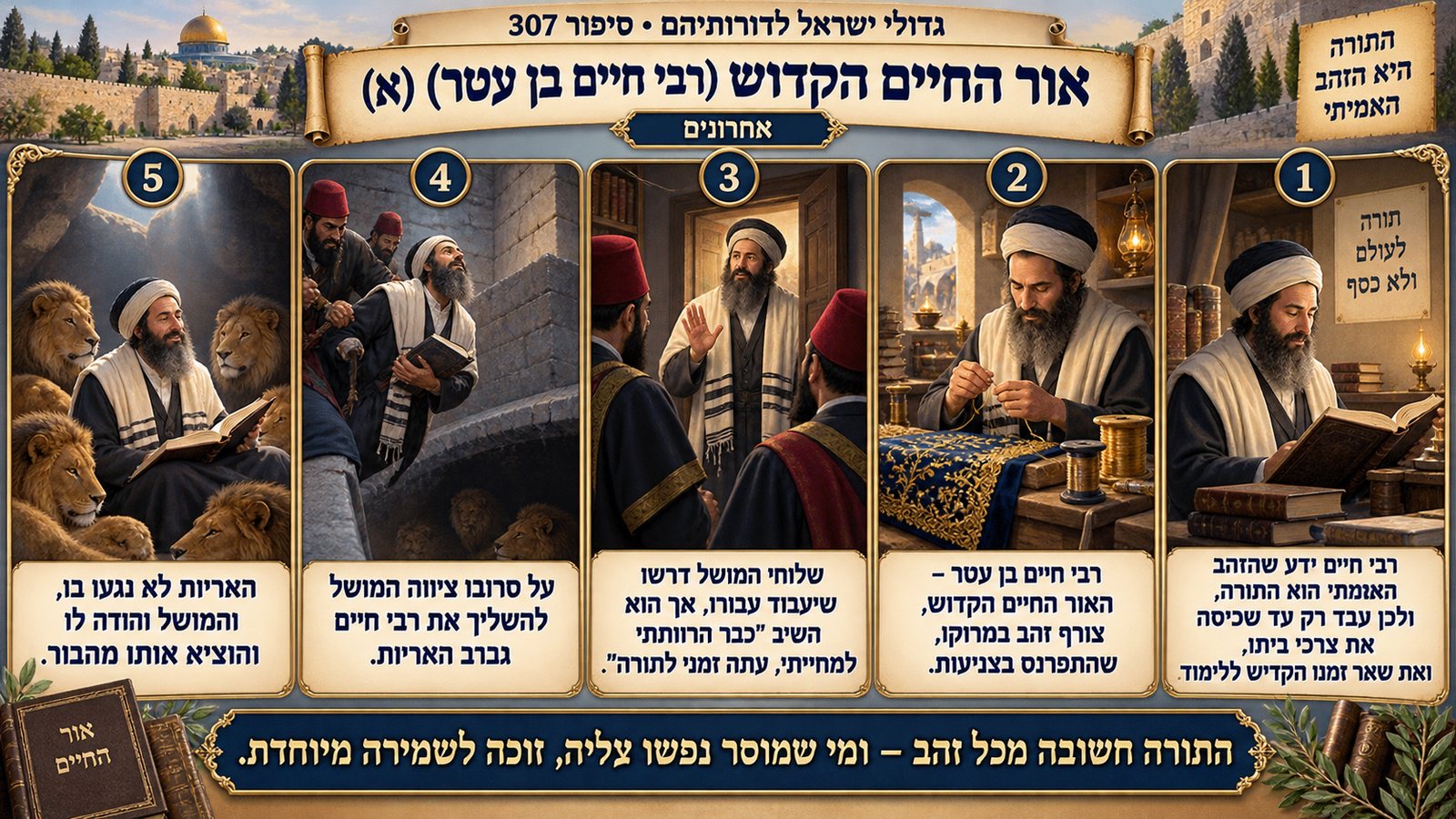 תמונת סיכום — אחרונים: אור החיים הקדוש (רבי חיים בן עטר) (א)