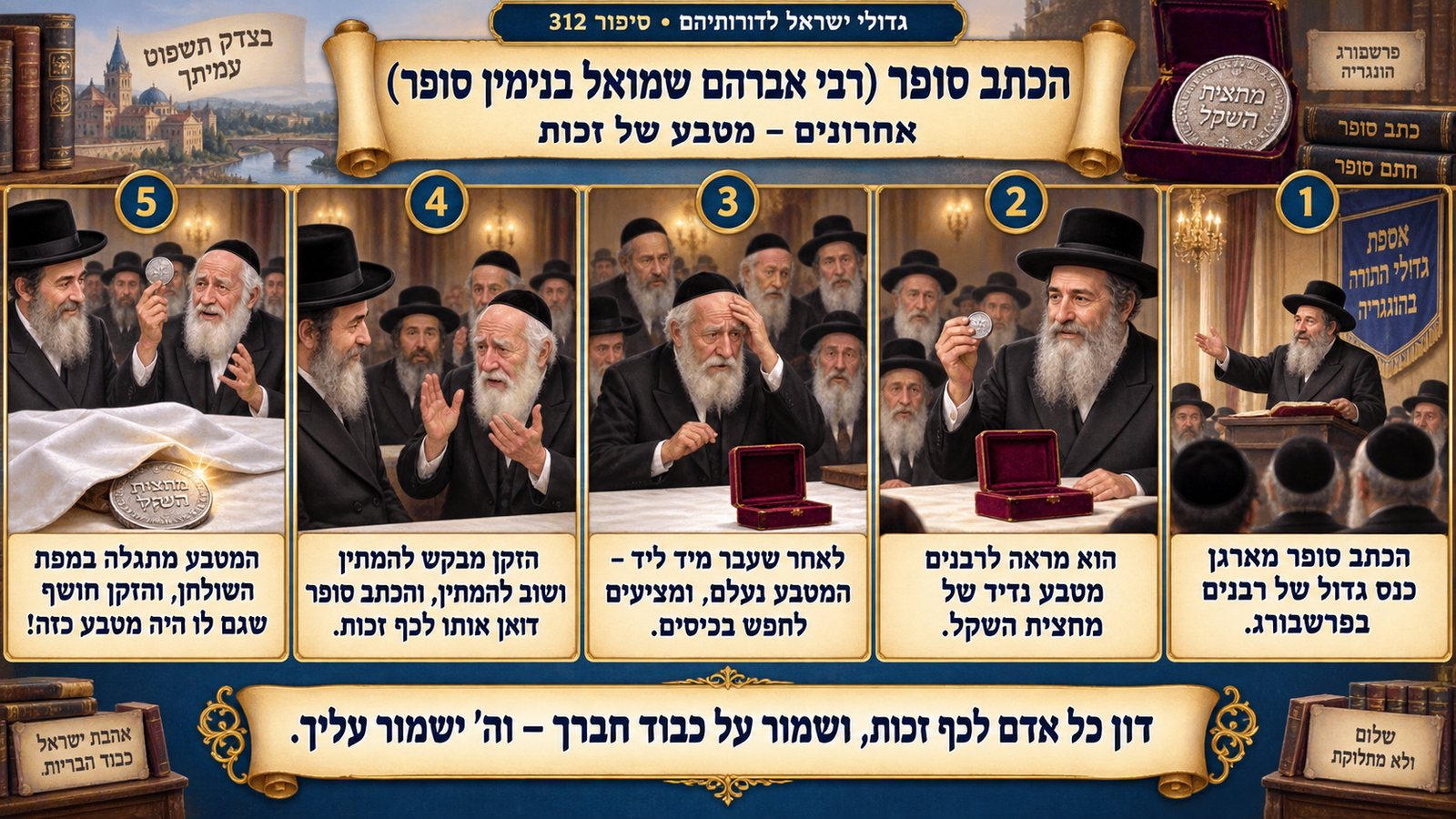 תמונת סיכום — אחרונים: הכתב סופר (רבי אברהם שמואל בנימין סופר)