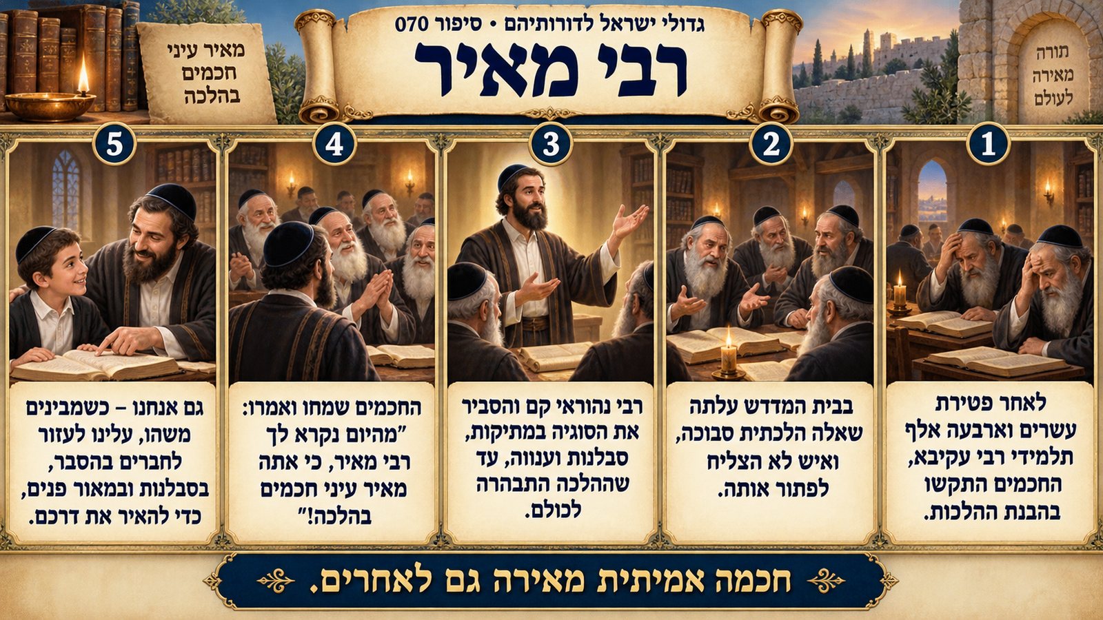 תמונת סיכום — רבי מאיר: רבי מאיר