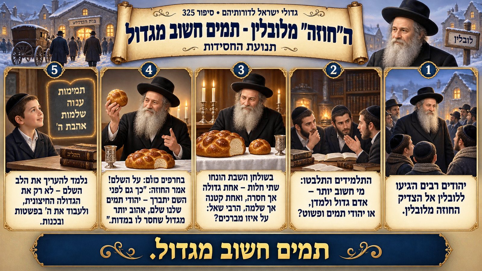תמונת סיכום — תנועת החסידות: ה"חוזה" מלובלין - תמים חשוב מגדול