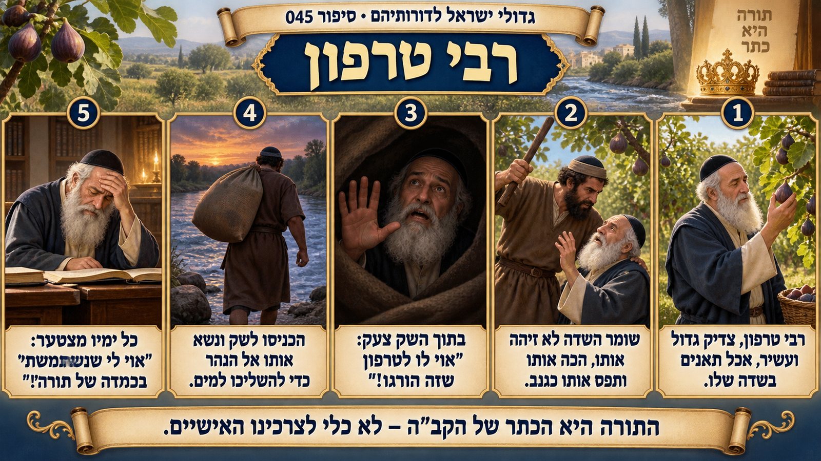 תמונת סיכום — רבי טרפון: רבי טרפון