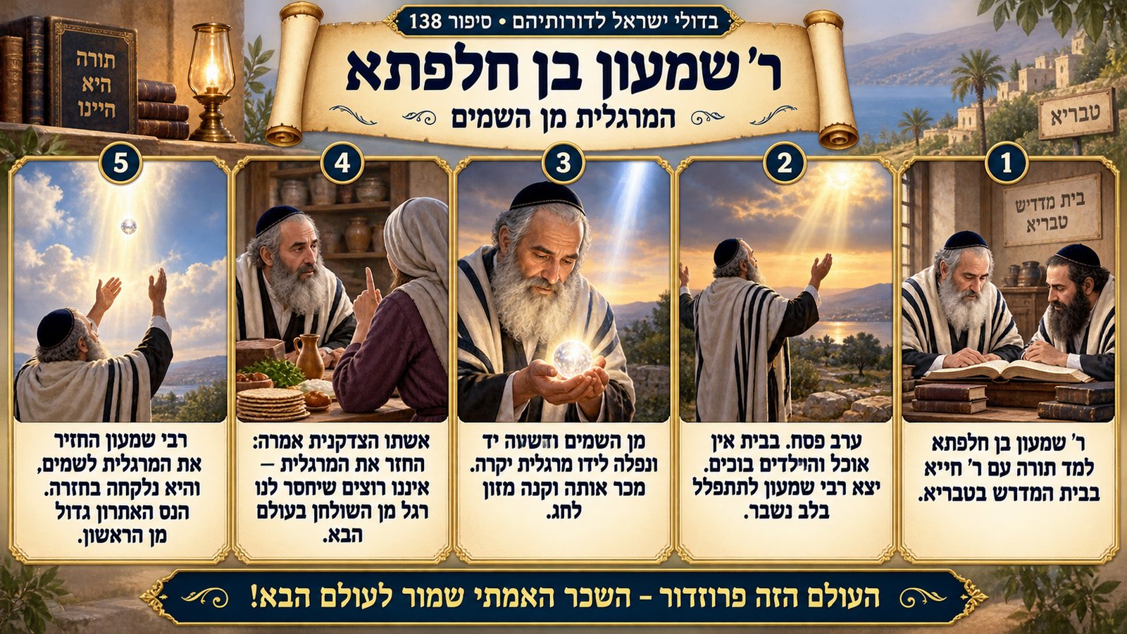 תמונת סיכום — ר' שמעון בן חלפתא: ר' שמעון בן חלפתא