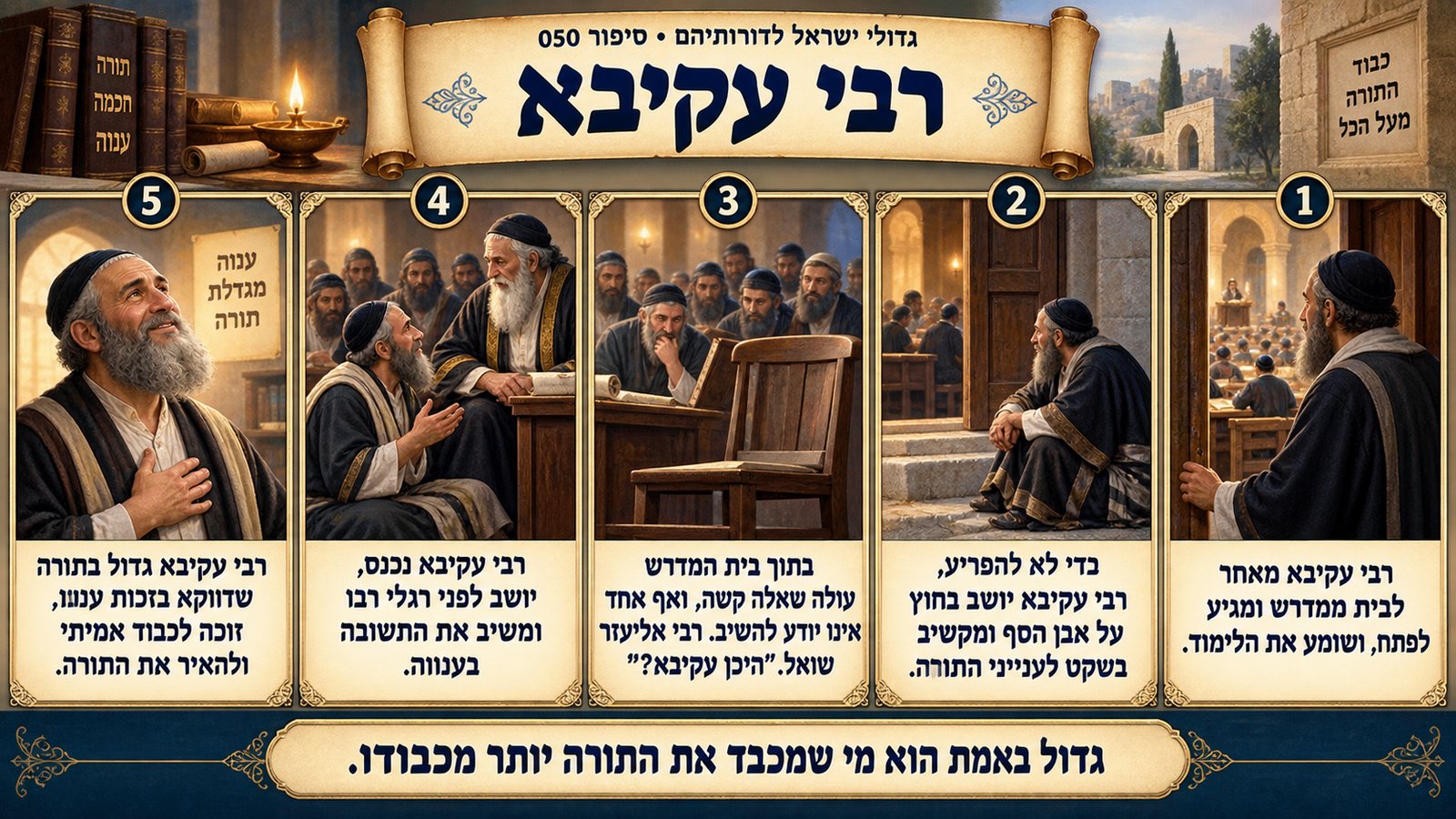 תמונת סיכום — רבי עקיבא: רבי עקיבא
