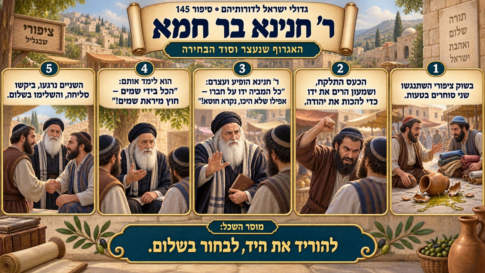 תמונת סיכום — ר' חנינא בר חמא: ר' חנינא בר חמא
