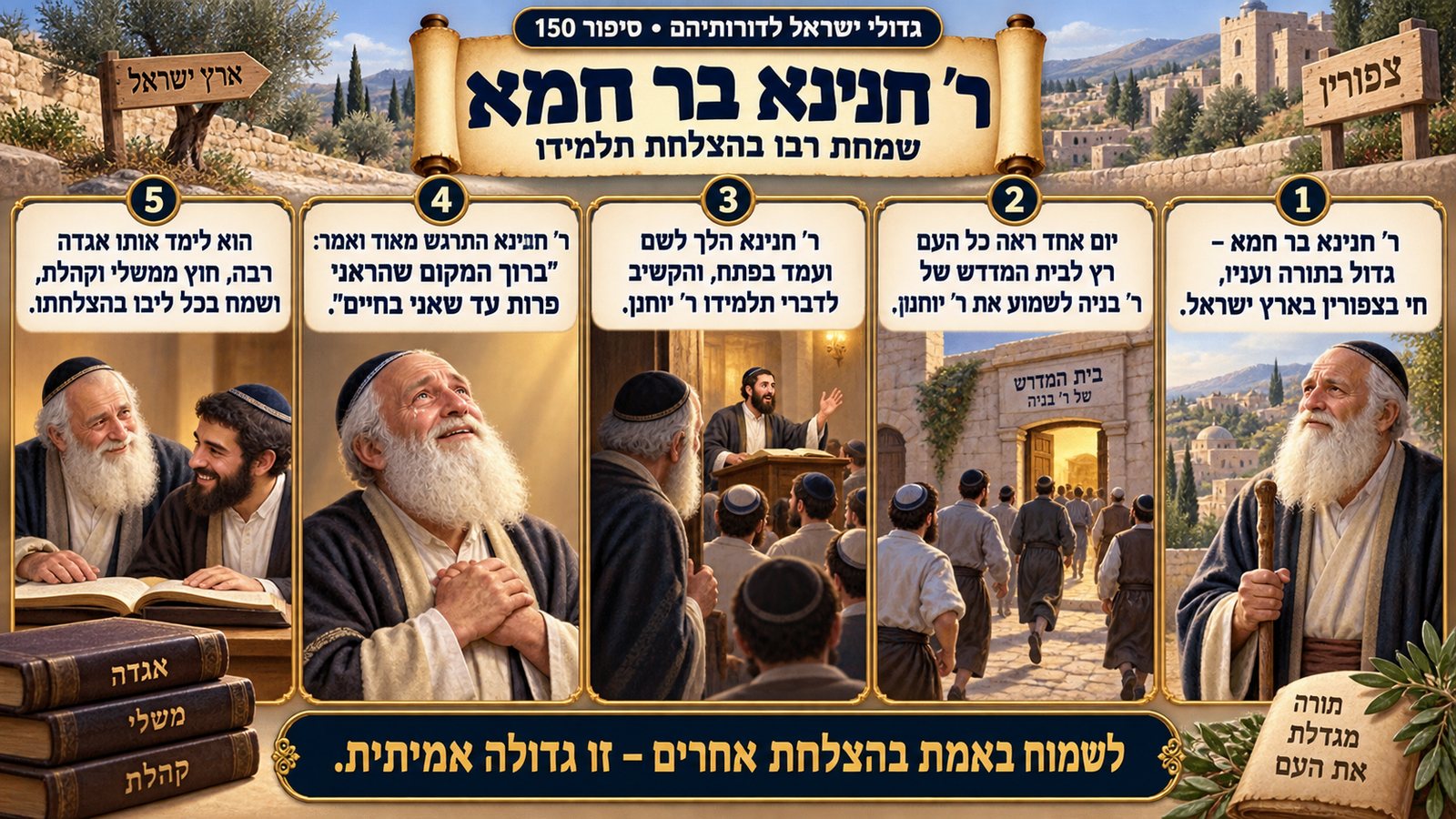 תמונת סיכום — ר' חנינא בר חמא: ר' חנינא בר חמא