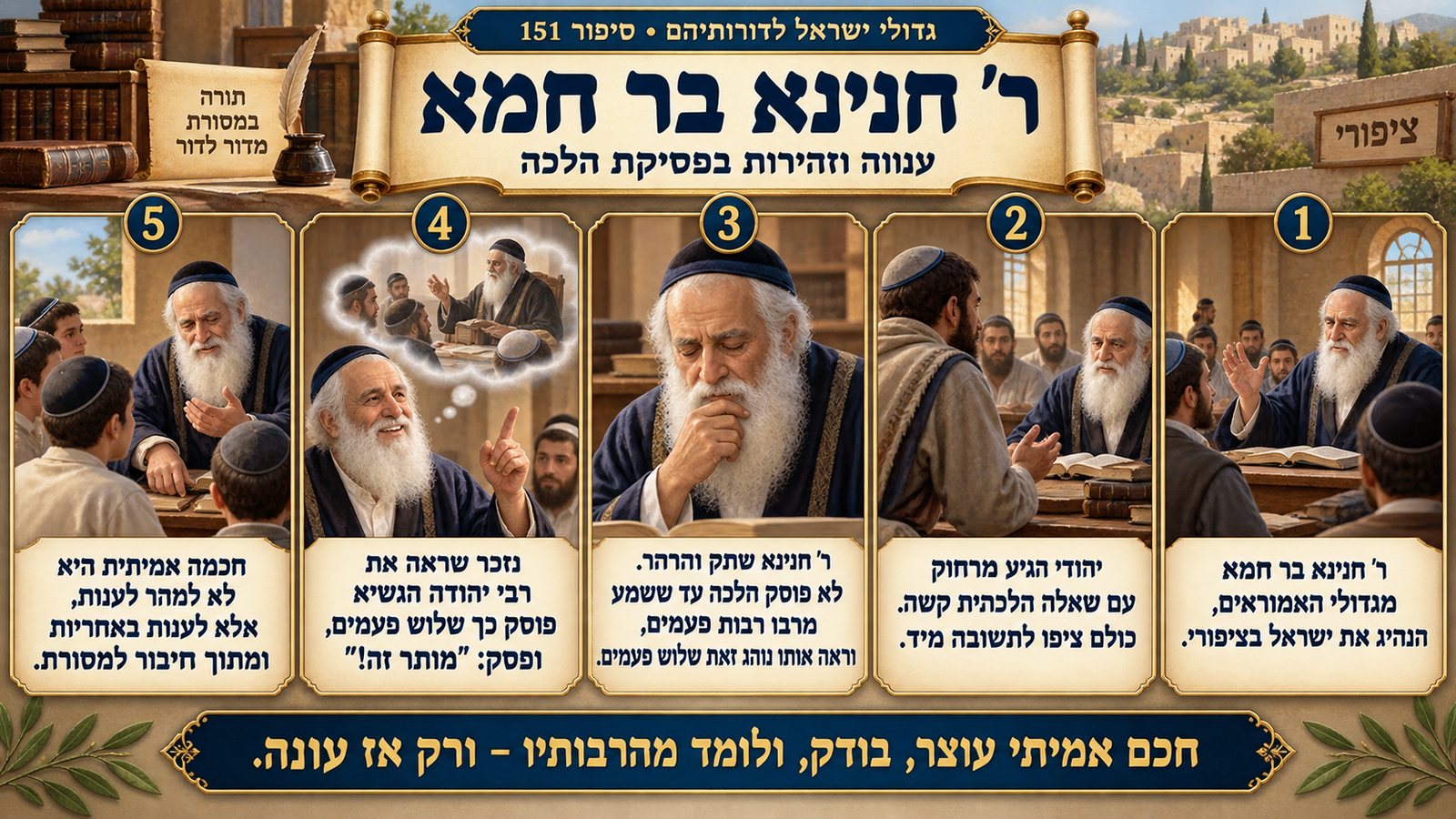 תמונת סיכום — ר' חנינא בר חמא: ר' חנינא בר חמא