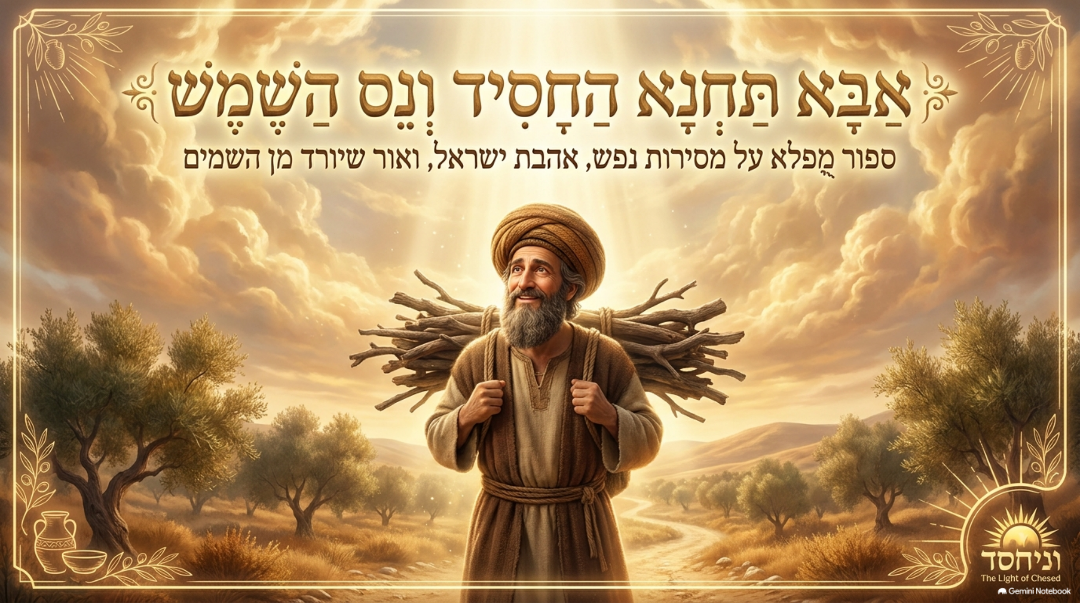 איור: אבא תחנא החסיד — אבא תחנא החסיד ונס השמש שבדרך