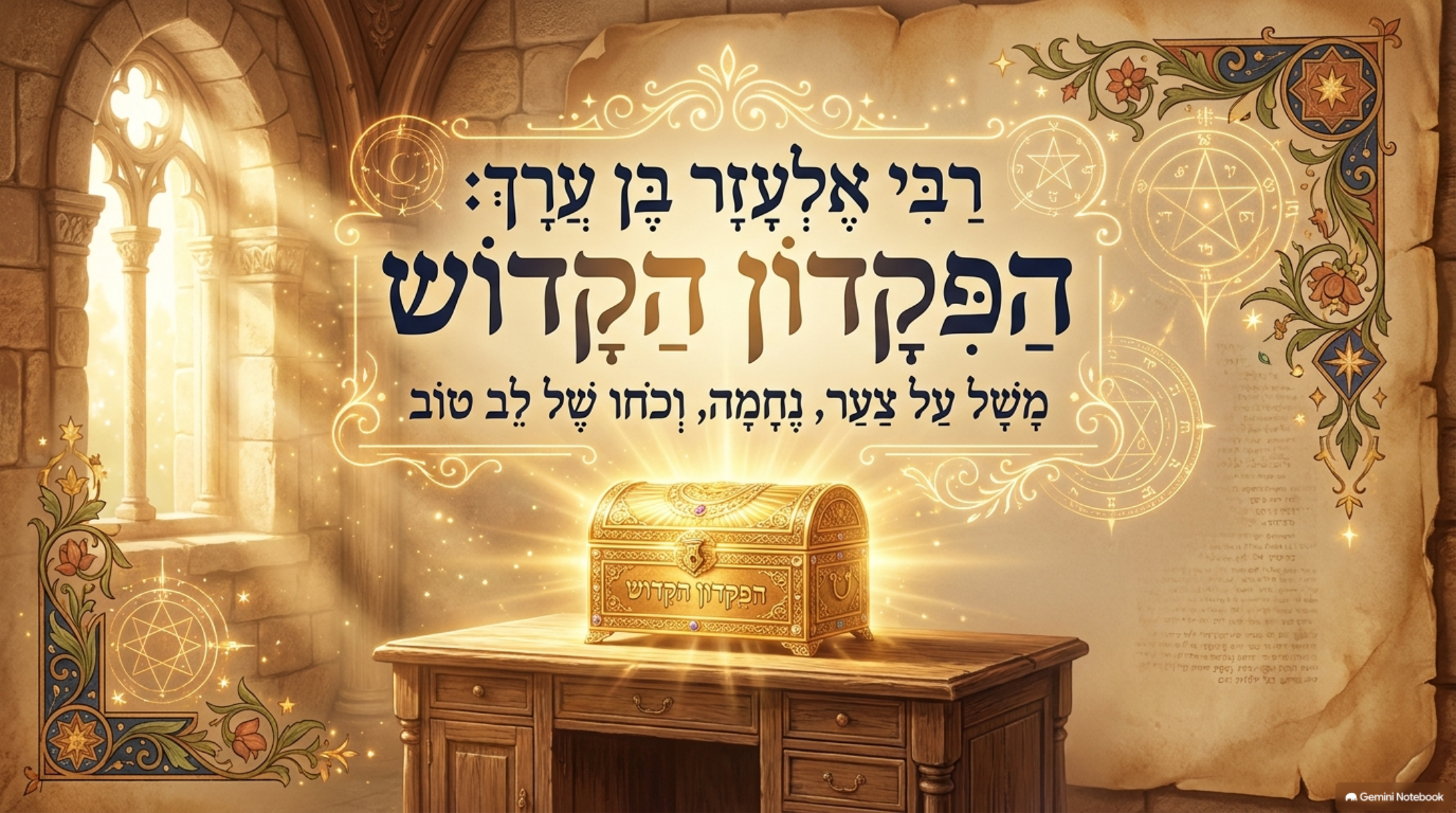 איור: רבי אלעזר בן ערך — הפקדון הקדוש