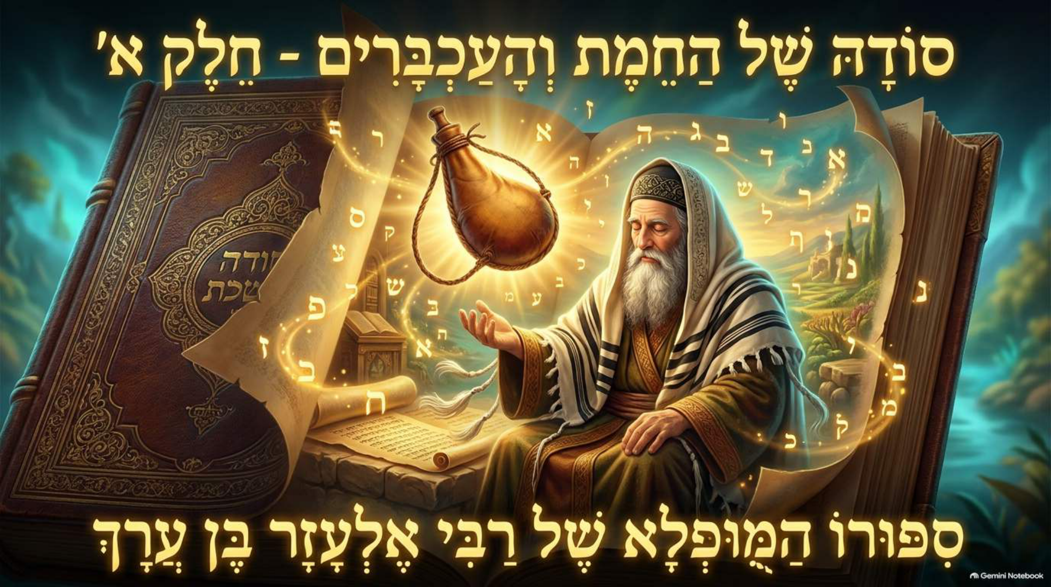 איור: רבי אלעזר בן ערך — חמת העכברים — שכחת התלמוד