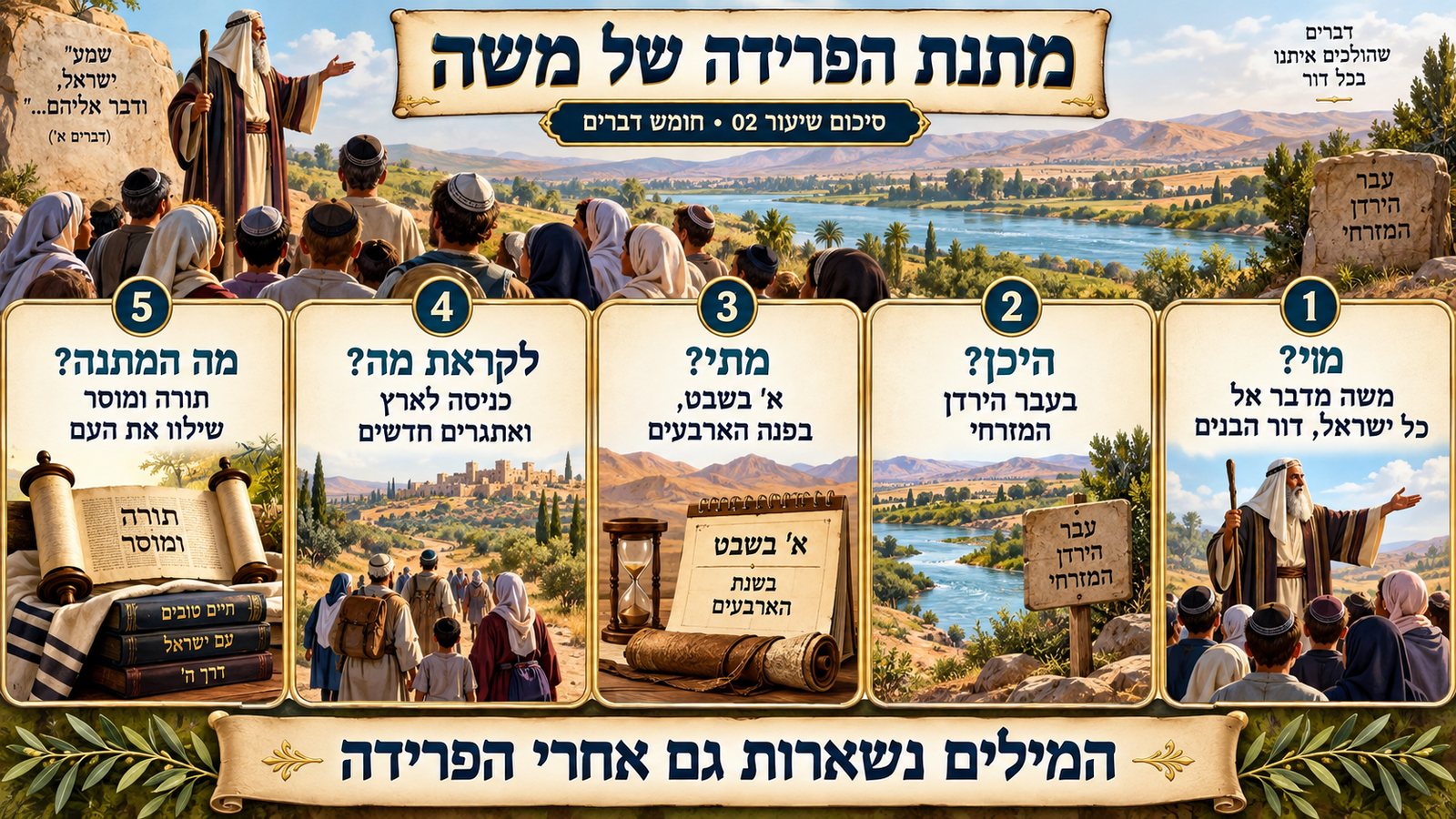 סיכום שיעור 02: מתנת הפרידה של משה