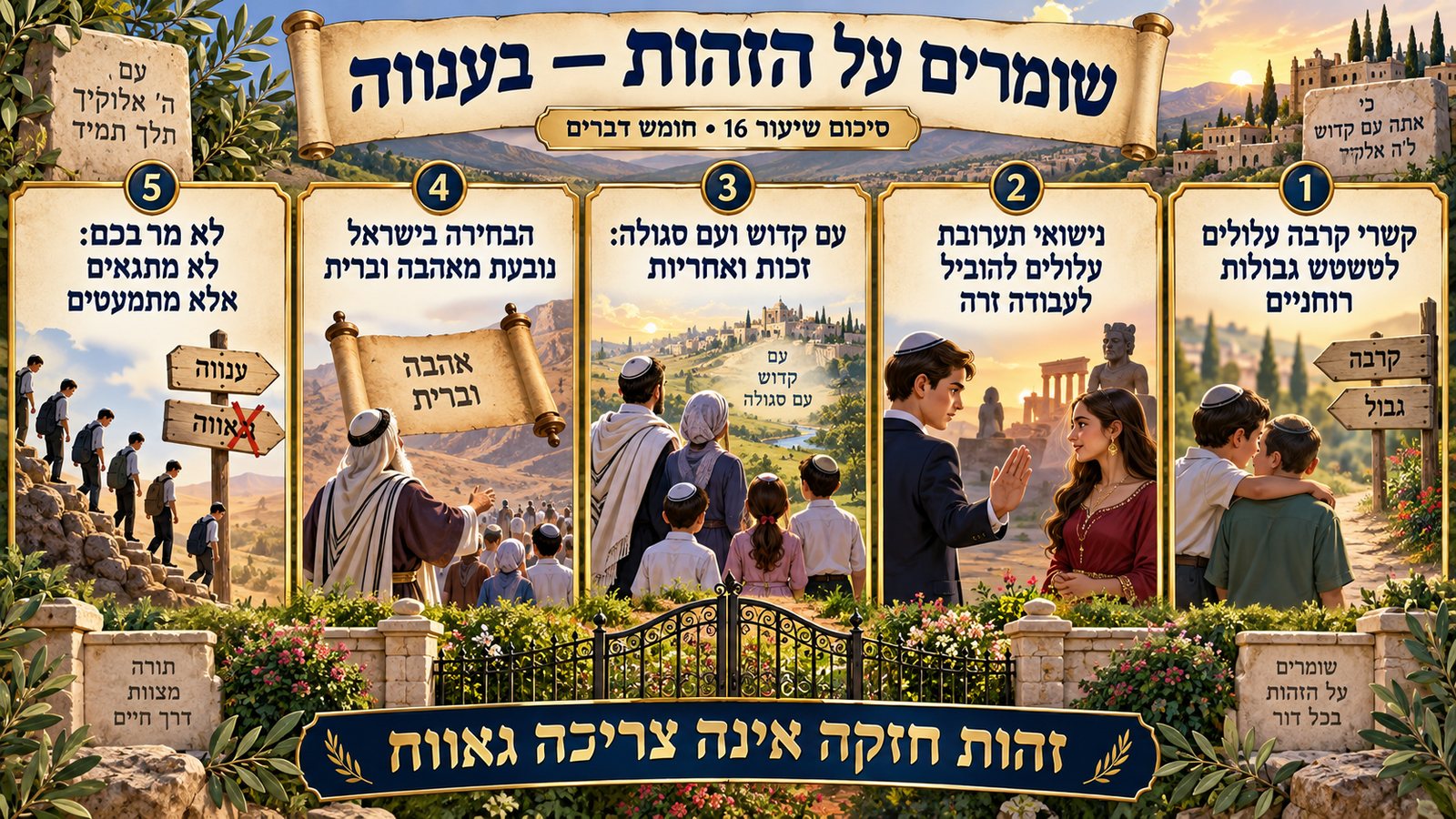 סיכום שיעור 16: שומרים על הזהות — בענווה