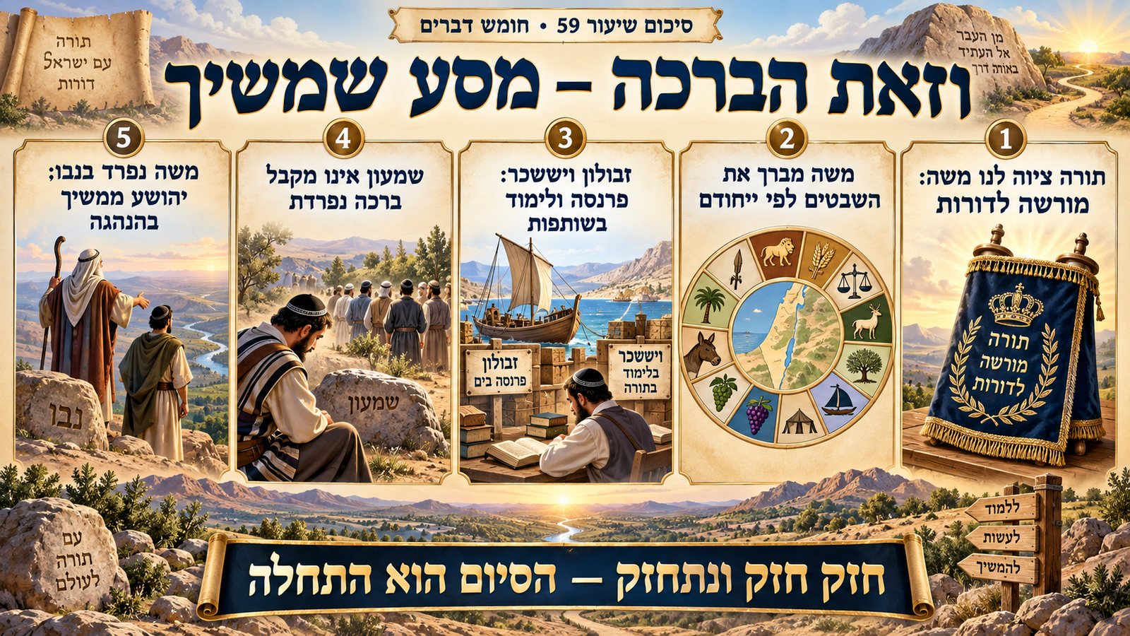 סיכום שיעור 59: וזאת הברכה — מסע שממשיך