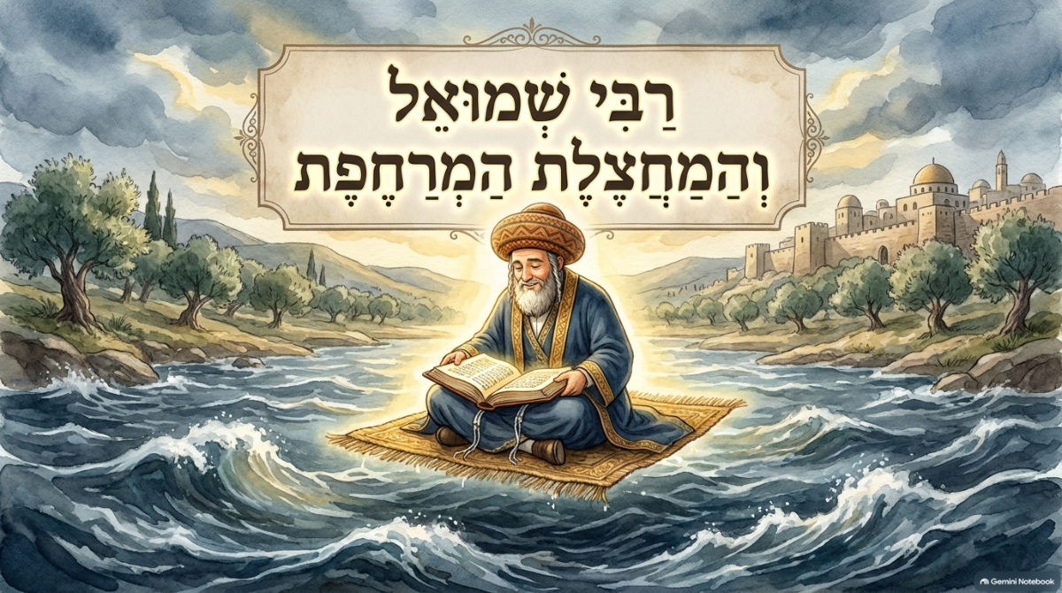 שקופית השער של המצגת: רבי שמואל והמחצלת המרחפת