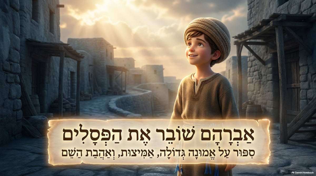 שקופית השער של המצגת: אברהם שובר את הפסלים