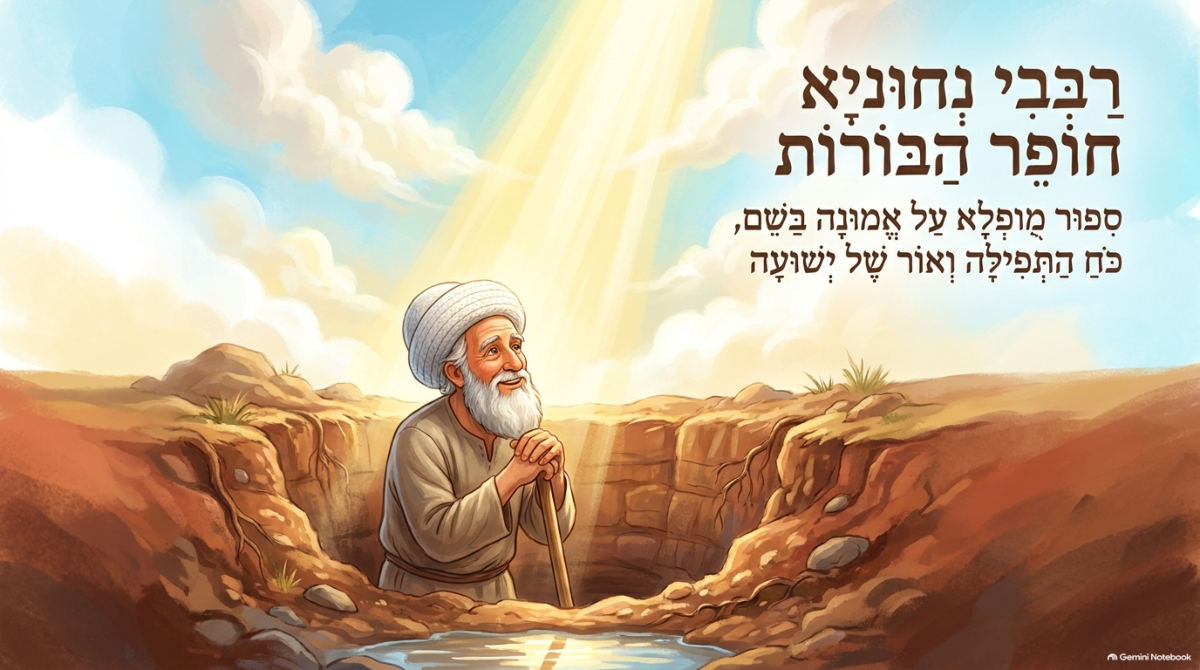 שקופית השער של המצגת: רבי נחוניא חופר הבורות