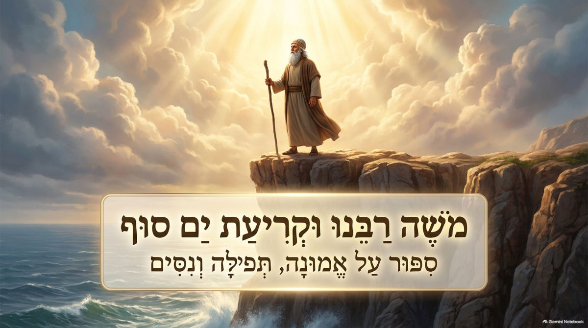 שקופית השער של המצגת: משה רבנו וקריעת ים סוף
