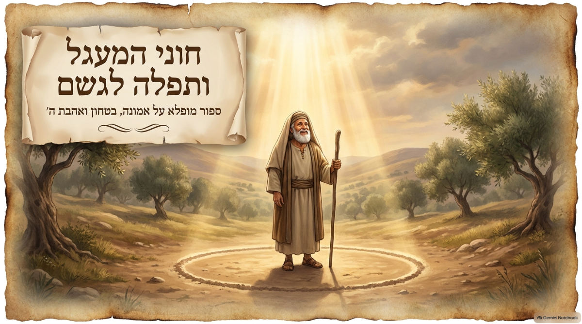 שקופית השער של המצגת: חוני המעגל ותפילה לגשם