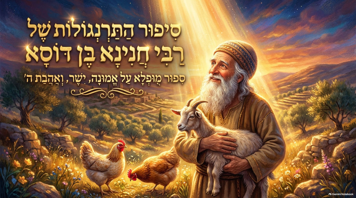 שקופית השער של המצגת: רבי חנינא בן דוסא והתרנגולות