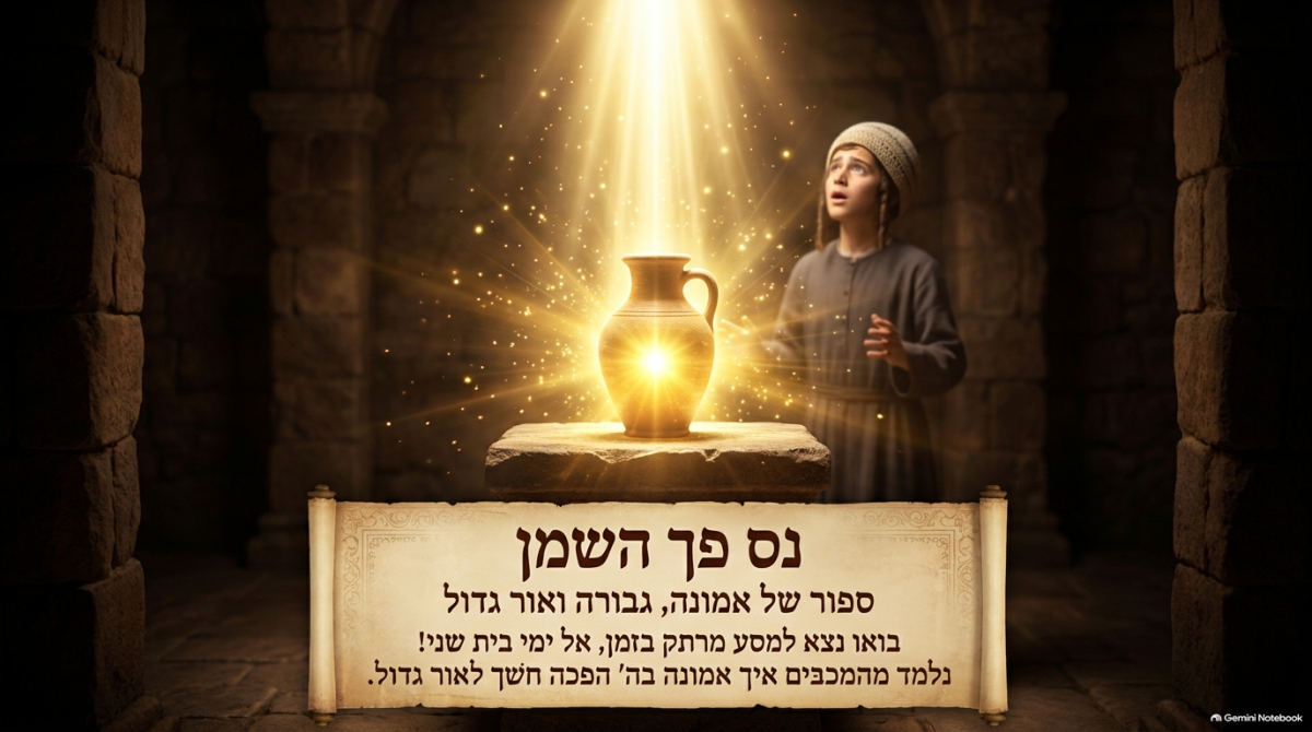 שקופית השער של המצגת: נס פך השמן