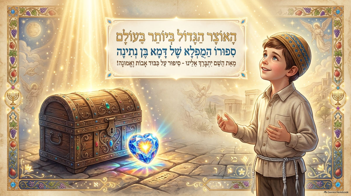 שקופית השער של המצגת: דמא בן נתינה וכיבוד הורים