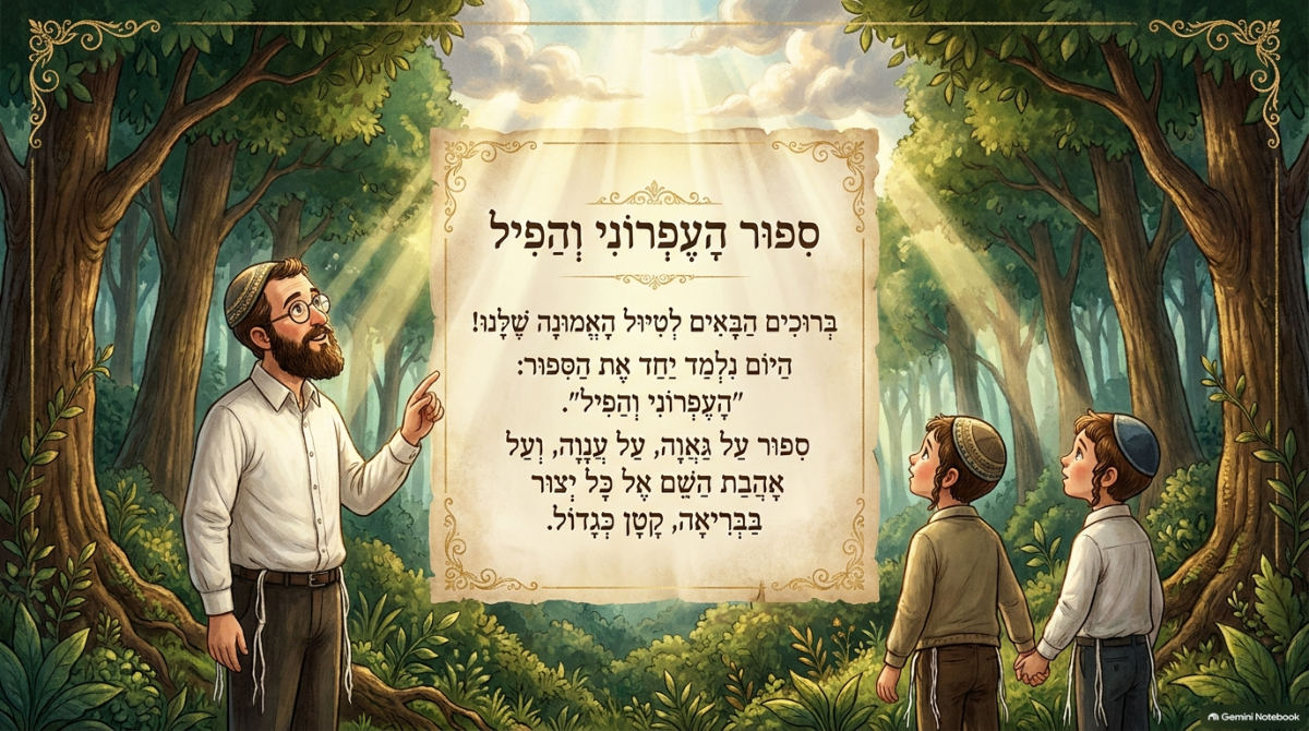 שקופית השער של המצגת: העפרוני והפיל