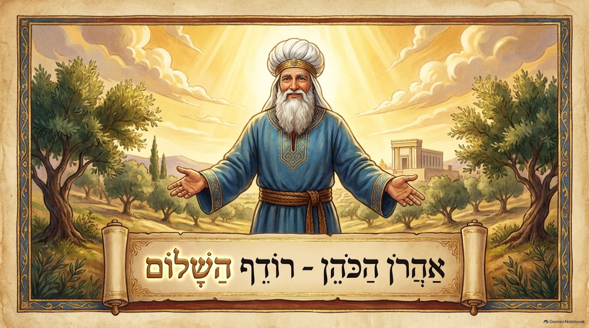שקופית השער של המצגת: אהרון רודף השלום
