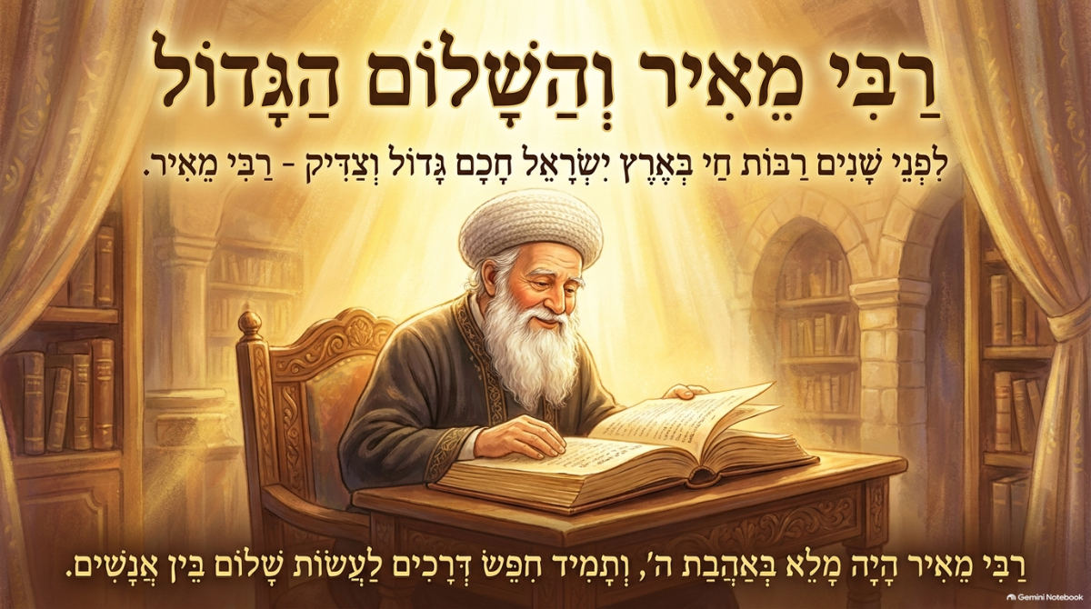 שקופית השער של המצגת: רבי מאיר ושלום בית