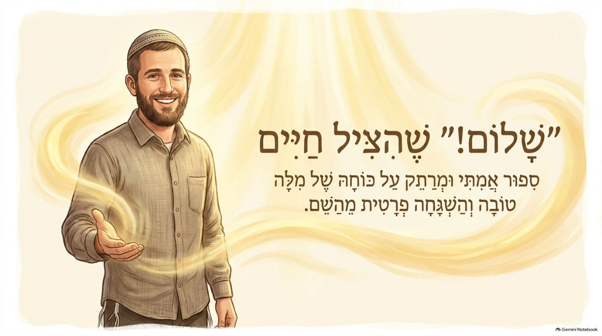 שקופית השער של המצגת: "שלום!" שהציל חיים