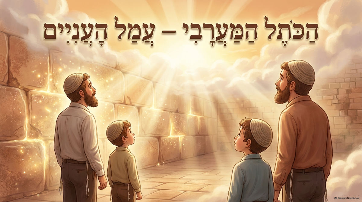 שקופית השער של המצגת: הכותל המערבי – עמל העניים