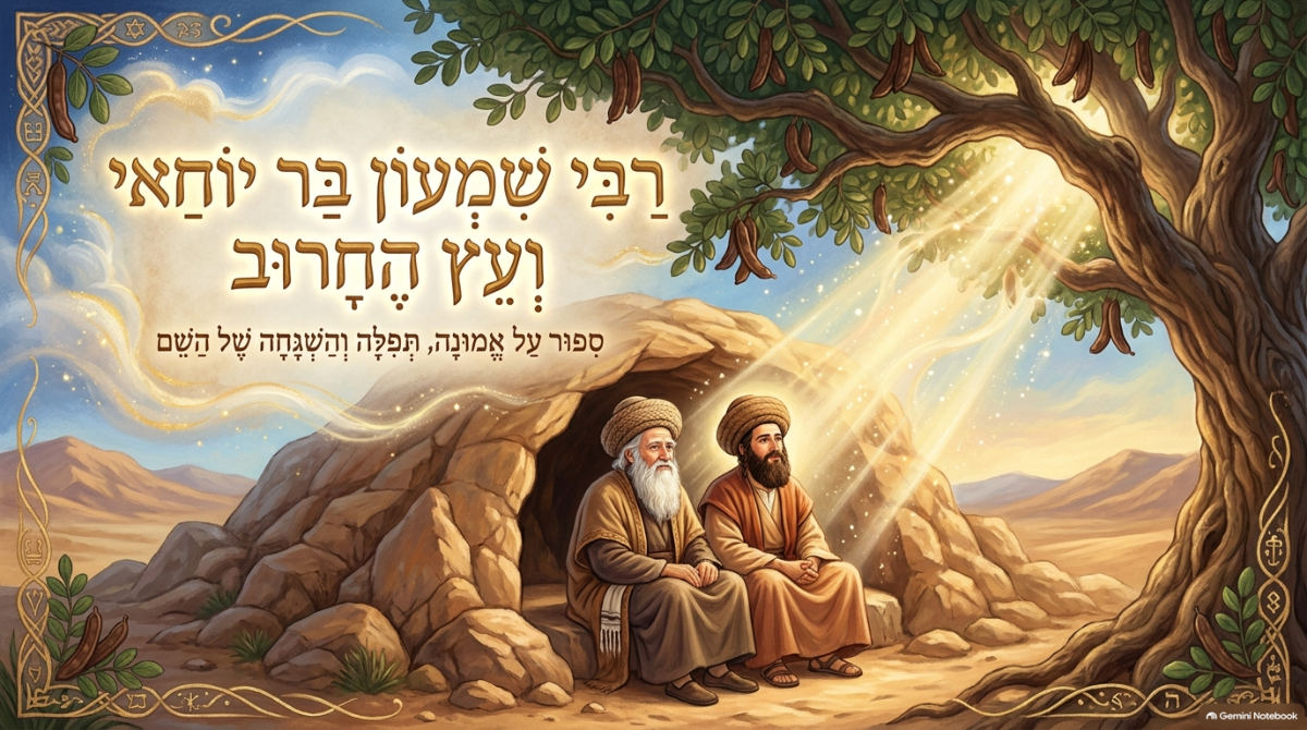 שקופית השער של המצגת: רבי שמעון בר יוחאי והחרובים