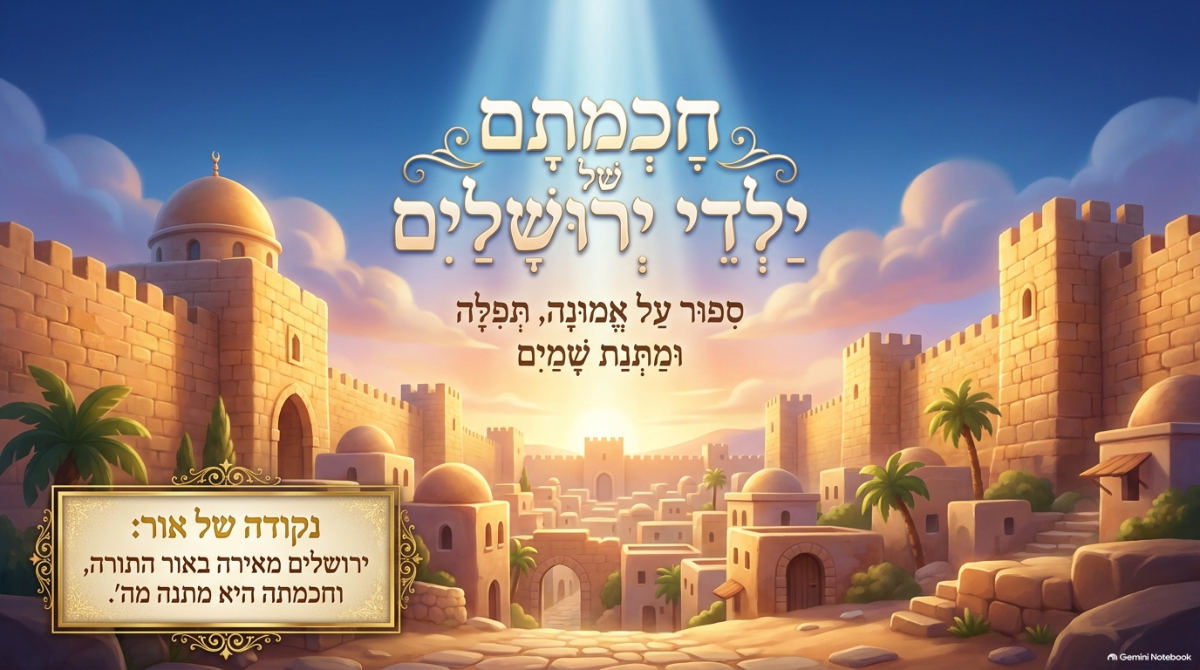 שקופית השער של המצגת: חוכמתם של ילדי ירושלים